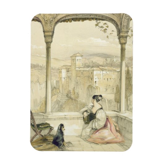 Granada (Alhambra), Platte 9 aus "Skizzen von Spai Magnet (Vertikal)