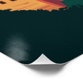 Granada, Alhambra, Spain, Vintage Poster, Sunset Poster (Ecke)