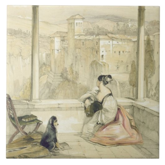 Granada (Alhambra), überziehen 9 'von den Skizzen Fliese (Vorderseite)