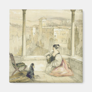 Granada (Alhambra), überziehen 9 'von den Skizzen Magnet