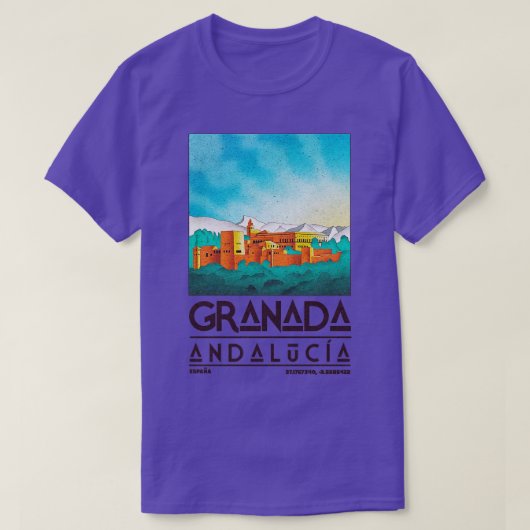 Granada Andalusien Spanien T-Shirt (Design vorne)