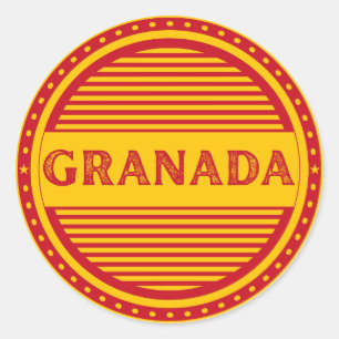Granada City Pride Emblem – Spanische Identität Runder Aufkleber