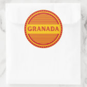 Granada City Pride Emblem – Spanische Identität Runder Aufkleber (Tasche)