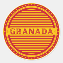 Granada City Pride Emblem – Spanish Identity Runder Aufkleber