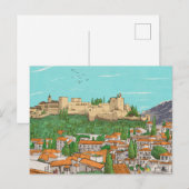 Granada Cityview Spanien Landschaftsbild Postkarte (Vorne/Hinten)