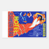 Granada Hotel Alhambra Palace Rechteckiger Aufkleber (Vorderseite)