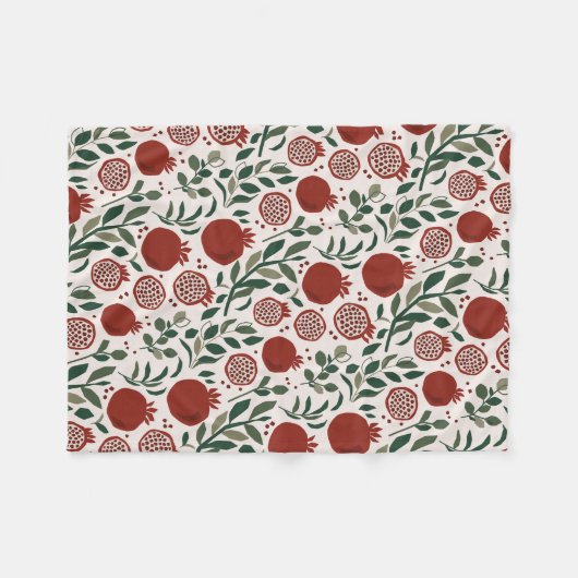 Granada: Muster der Granatäpfel Fleecedecke (Vorderseite (Horizontal))