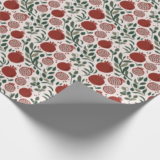 Granada: Muster der Granatäpfel Geschenkpapier (Ecke)