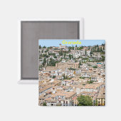 Granada. Panorama von Albaicin Magnet (Vorderseite/Rückseite)