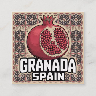 Granada Spain Pomegranate Sticker Begleitkarte