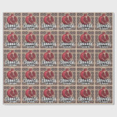 Granada Spain Pomegranate Sticker Geschenkpapier (Flach)