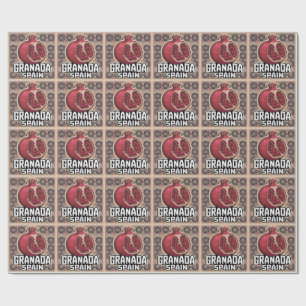 Granada Spain Pomegranate Sticker Geschenkpapier