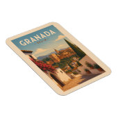 Granada Spanien Alhambra Illustration Reise Kunst Magnet (Rechte Seite)