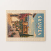 Granada Spanien Alhambra Illustration Reise Kunst Puzzle (Horizontal)