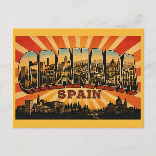 Granada Spanien Alhambra-Palast Postkarte (Vorderseite)