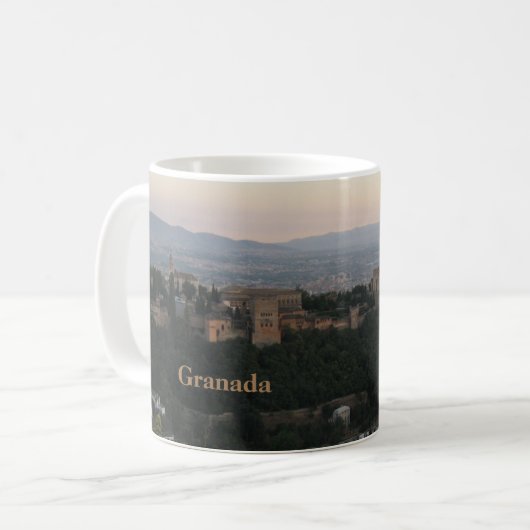 Granada Spanien, Alhambra Postcard Kaffeetasse (Vorderseite Links)
