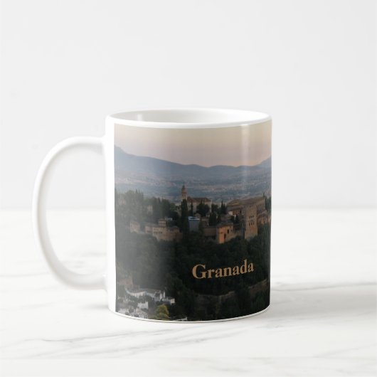 Granada Spanien, Alhambra Postcard Kaffeetasse (Links)