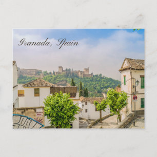 Granada, Spanien Ansicht der historischen Alhambra Postkarte