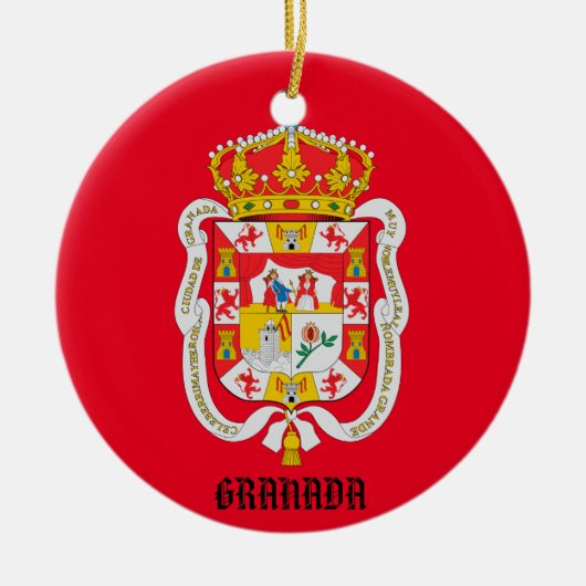 Granada Spanien Custom Keramik Ornament (Vorne)