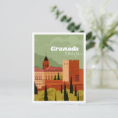 Granada Spanien Illustration Reise Postkarte (Stehend Vorderseite)