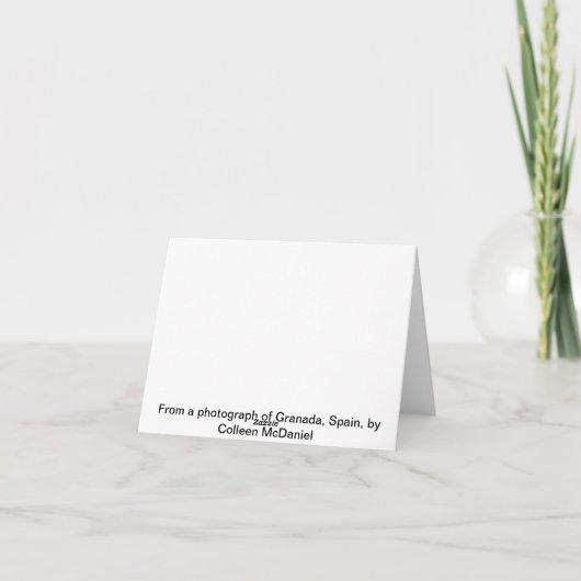 Granada, Spanien Karte (Rückseite)