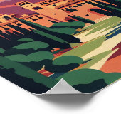 Granada Spanien Minimalistisches Vintag Art Poster (Ecke)