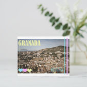 Granada Spanien Postkarte (Stehend Vorderseite)