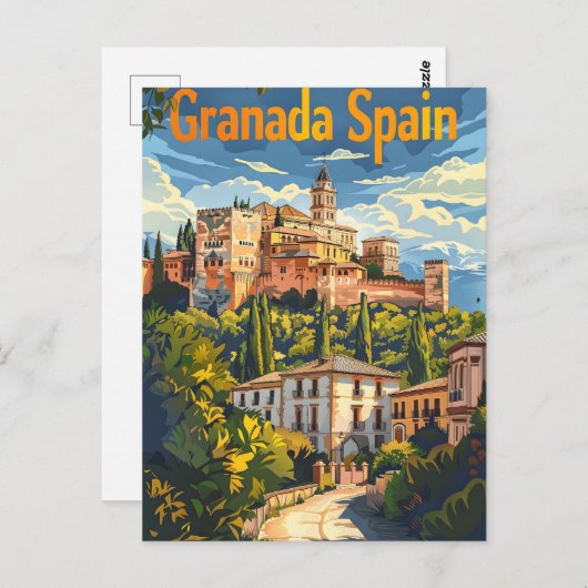 Granada Spanien Postkarte (Vorne/Hinten)