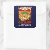 Granada Spanien Quadratischer Aufkleber (Tasche)