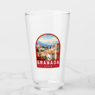 Granada Spanien Reise Kunst Vintage Glas