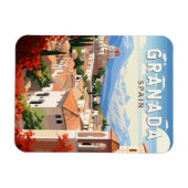 Granada Spanien Reisen Kunst Vintag Magnet (Horizontal)