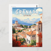 Granada Spanien Reisen Kunst Vintag Postkarte (Vorne/Hinten)