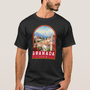 Granada Spanien Reisen Kunst Vintag T-Shirt