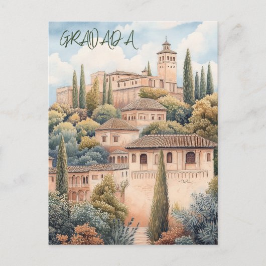 Granada Spanien Reisen Postkarte (Vorderseite)