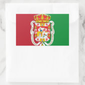 Granada (Spanien) Stadtflagge Rechteckiger Aufkleber (Tasche)