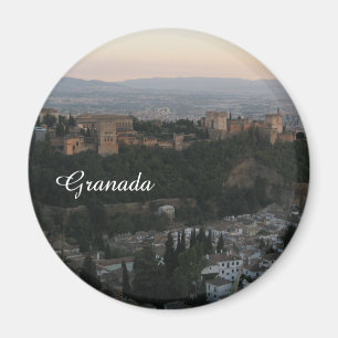 Granada, Spanien View Foto Standard, 5,7 cm Magnet