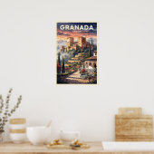 Granada Spanien Vintage Reise Poster (Küche)