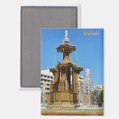Granada Stadt in Spanien, Reise Magnet (Vorderseite/Rückseite)