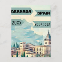Granada Travel Printable Poster - Spanien Reisemög