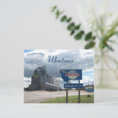 Granary an der Montana Staat Line in Montana Postkarte (Stehend Vorderseite)