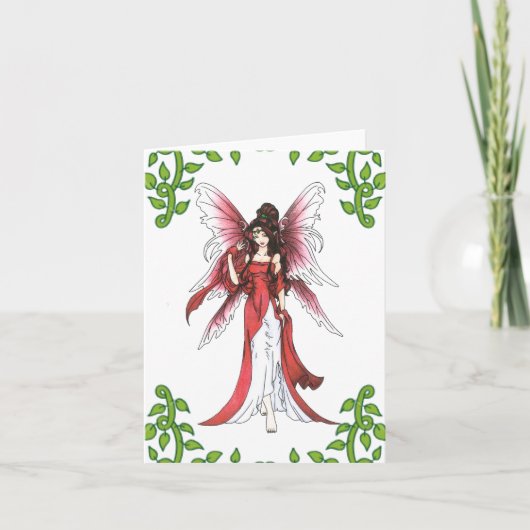 Granat Faerie Notizkarte Karte (Vorderseite)