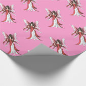 Granat Feen Geschenkpapier (Ecke)