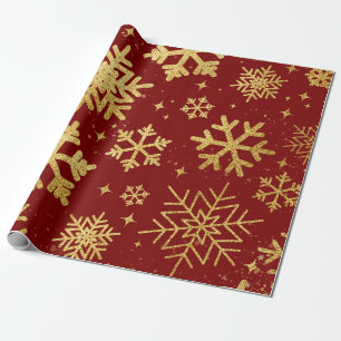 Granat Goldflakes Geschenkpapier