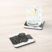 Granat in der natürlichen Form Getränkeuntersetzer (Rechte Seite)