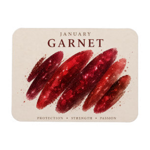 Granat Kunst zum Januar Geburtsstein Magnet