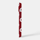 Granat Orbit iPhone 15 Hülle (Linke Seite)
