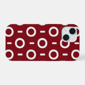 Granat Orbit iPhone 15 Hülle (Rückseite (Horizontal))