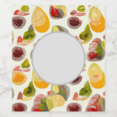 Granatapass: Lebensmittel/Getränke-Etikett (Kreis) Weinetikett (Einzelnes Label)