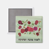 Granatapfel & Äpfel Süßjahrmagnete Magnet (Vorderseite/Rückseite)