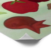 Granatäpfel & Äpfel Sweet Year Print Poster (Ecke)
